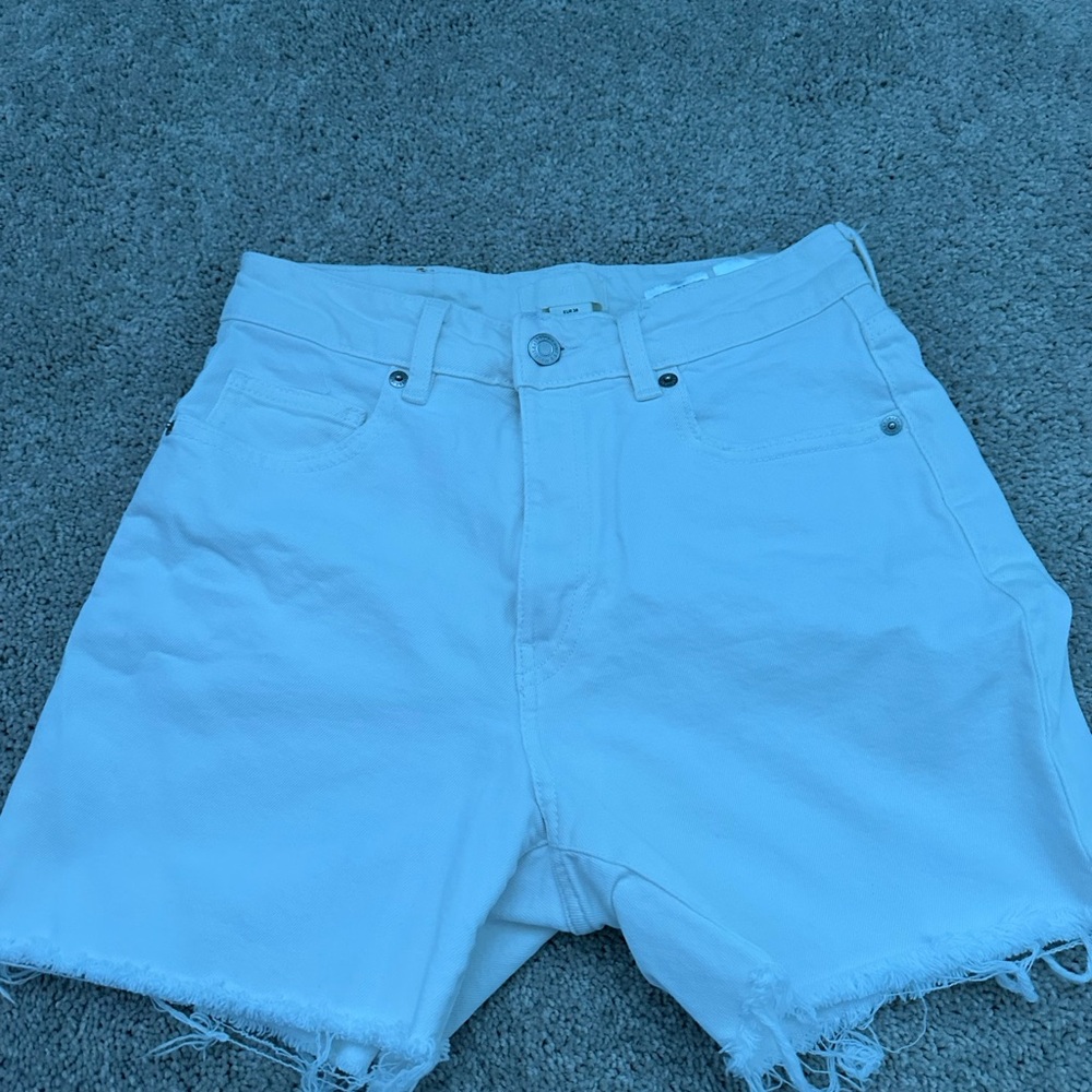 White Denim Cutoff Shorts